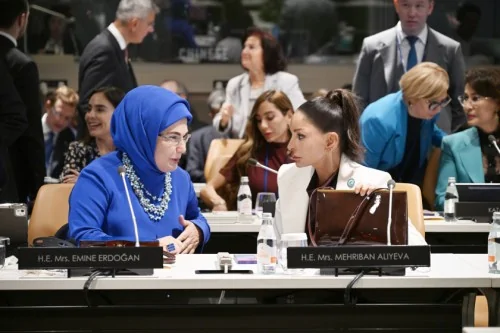 Birinci xanım Mehriban Əliyeva BMT Baş Assambleyası çərçivəsində xüsusi sessiyada iştirak edib