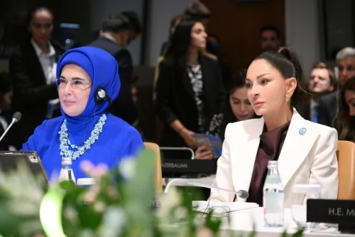 Birinci xanım Mehriban Əliyeva BMT Baş Assambleyası çərçivəsində xüsusi sessiyada iştirak edib
