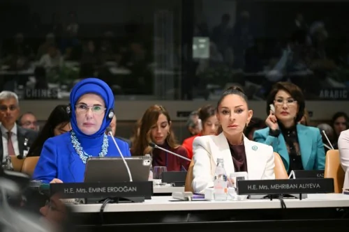 Birinci xanım Mehriban Əliyeva BMT Baş Assambleyası çərçivəsində xüsusi sessiyada iştirak edib