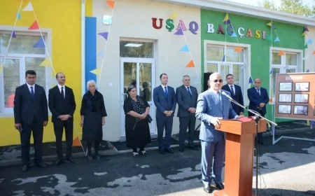 Tərtərin Hüsənli kəndində uşaq bağçası yenidən qurularaq istifadəyə verildi