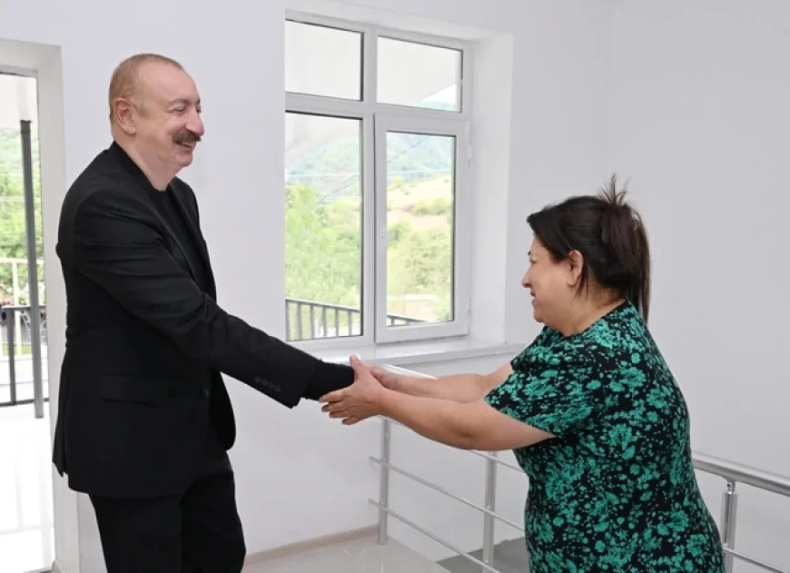 Prezident Xocalı rayonunun Badara kəndində olub