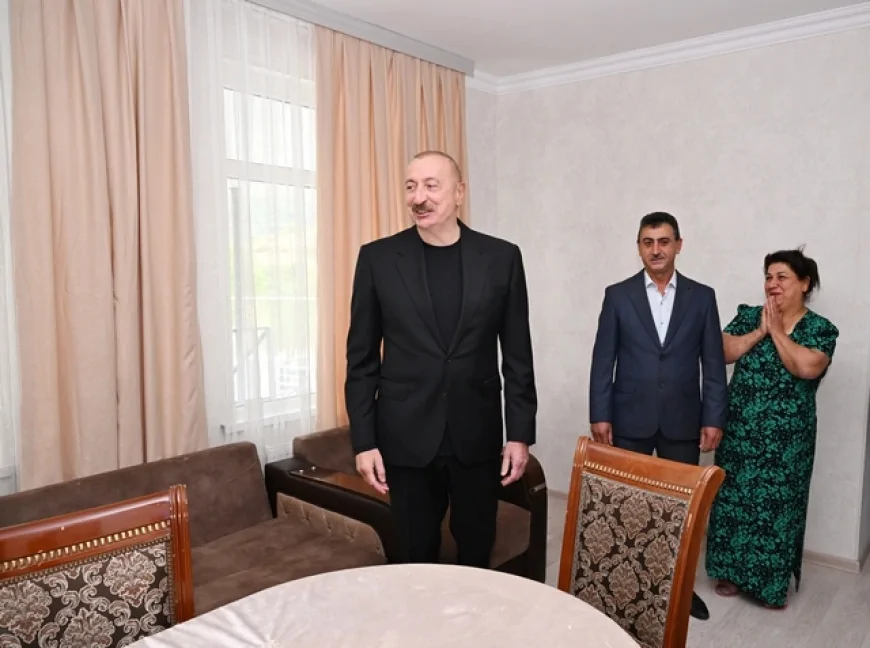 Prezident Xocalı rayonunun Badara kəndində olub