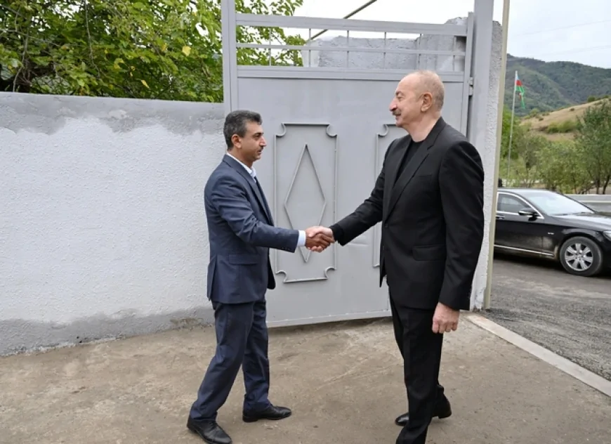 Prezident Xocalı rayonunun Badara kəndində olub