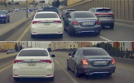 Ziya Bünyadovda “Mercedes”lə “oyun çıxaran” sürücü görün nələr etdi