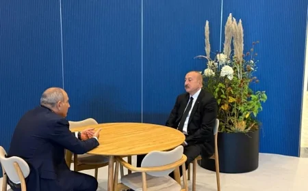 İlham Əliyev Paşinyanla görüşdü