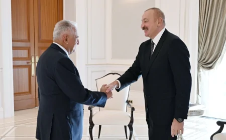 İlham Əliyev Qəbələdə Binəli Yıldırımı qəbul edib