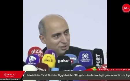 Məktəblidən Təhsil Nazirinə Açıq Məktub – “Biz yalnız dərslərdən deyil, gələcəkdən də uzaqlaşırıq”