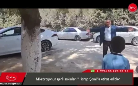 Mikrorayonun yerli sakinləri " Karqo Şamil"ə etiraz ediblər