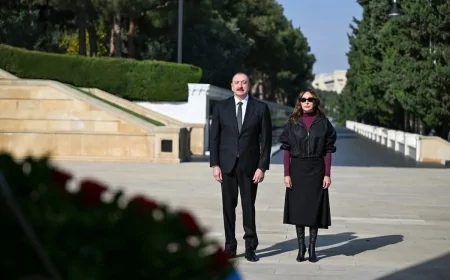 İlham Əliyev və Mehriban Əliyeva Şəhidlər Xiyabanını ziyarət etdi