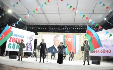 Tərtərdə 8 noyabr –Şanlı Zəfər Gününün 5-ci ildönümü münasibəti ilə bayram konserti olub