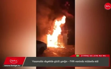 Yasamalda obyektdə güclü yanğın – FHN vaxtında müdaxilə etdi