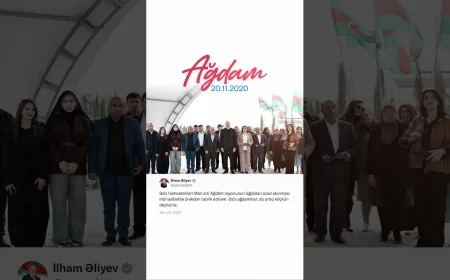 PREZİDENT PAYLAŞIM ETDİ: Zəfər Tariximiz: 20 Noyabr 2020-ci il Ağdam