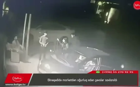 Binəqədidə marketdən oğurluq edən şəxslər saxlanıldı