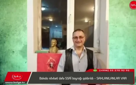 Bakıda növbəti dəfə SSRİ bayrağı qaldırıldı - SAXLANILANLAR VAR