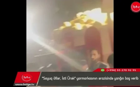 “Soyuq Əllər, İsti Ürək” yarmarkasının ərazisində yanğın baş verib