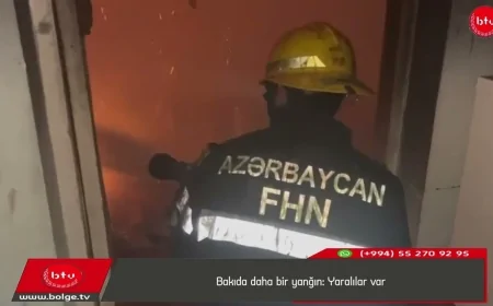 Bakıda güclü yanğın baş verib- YARALILAR VAR