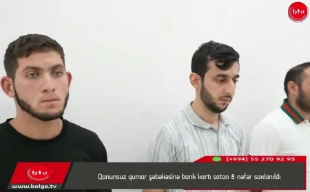 Qanunsuz qumar şəbəkəsinə bank kartı satan 8 nəfər saxlanıldı
