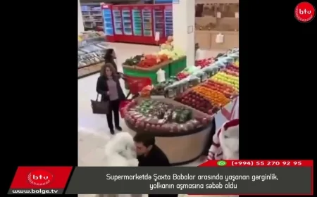 Supermarketdə Şaxta Babalar arasında yaşanan gərginlik, yolkanın aşmasına səbəb oldu