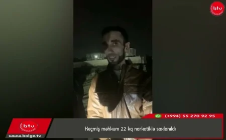 Keçmiş məhkum 22 kq narkotiklə saxlanıldı