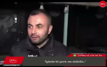 “İşçilərdən biri yanırdı, mən söndürdüm...”