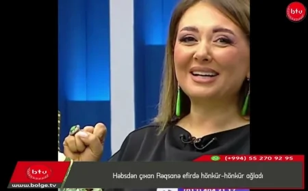 Həbsdən çıxan Rəqsanə efirdə hönkür-hönkür ağladı