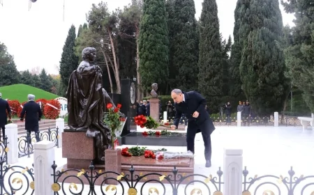 Prokurorluq əməkdaşları anım günü ilə bağlı Fəxri Xiyabanı ziyarət edib