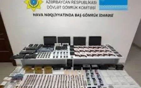 Azərbaycan gömrükçüləri mobil telefonda gizlədilmiş qızıl külçələr aşkarlayıb