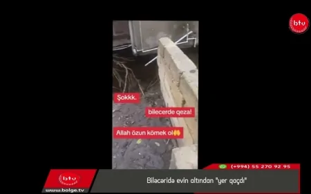 Biləcəridə evin altından "yer qaçdı"