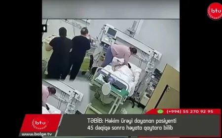 TƏBİB: Həkim ürəyi dayanan pasiyenti 45 dəqiqə sonra həyata qaytara bilib