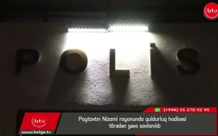 Paytaxtın Nizami rayonunda quldurluq hadisəsi törədən şəxs saxlanılıb