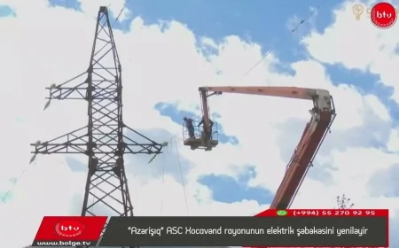 “Azərişıq” ASC Xocavənd rayonunun elektrik şəbəkəsini yeniləyir