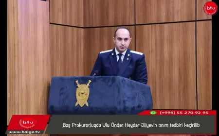 Baş Prokurorluqda Ulu Öndər Heydər Əliyevin anım tədbiri keçirilib