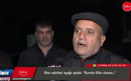 Bina sakinləri ayağa qalxdı- "Burada ölüm olmasa..."