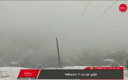 Kəlbəcərə 11 sm qar yağdı