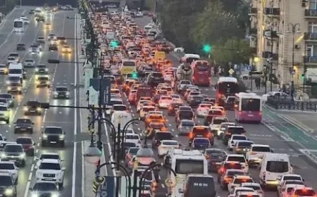 Bakıda 10 istiqamətdə tıxac var