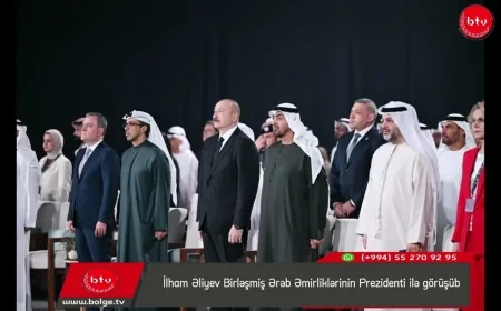 İlham Əliyev Birləşmiş Ərəb Əmirliklərinin Prezidenti ilə görüşüb