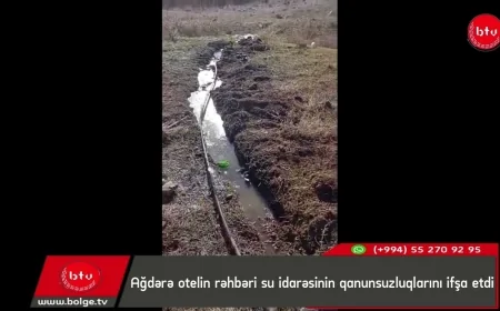 Ağdərə otelin rəhbəri su idarəsinin qanunsuzluqlarını ifşa etdi