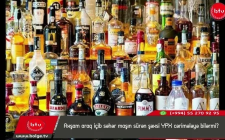 Axşam araq içib səhər maşın sürən şəxsi YPX cərimələyə bilərmi?
