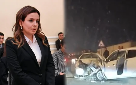 Məhkəmə hakimi Aynur Rzayevanın öldüyü qəzanın görüntüləri