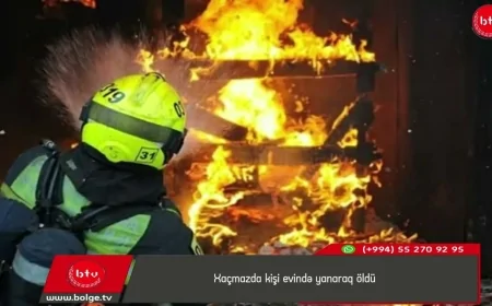 Xaçmazda kişi evində yanaraq öldü