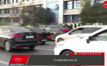 12 istiqamətdə tıxac var