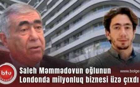 Saleh Məmmədovun gənc oğlunun Londonda milyonluq biznesi üzə çıxdı