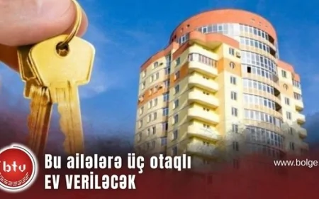 Bu ailələrə üç otaqlı EV VERİLƏCƏK