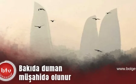 Bakıda duman müşahidə olunur