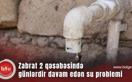 Zabrat 2 qəsəbəsində günlərdir davam edən su problemi