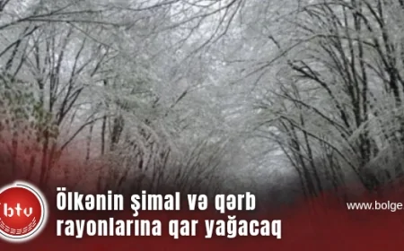 Ölkənin şimal və qərb rayonlarına qar yağacaq