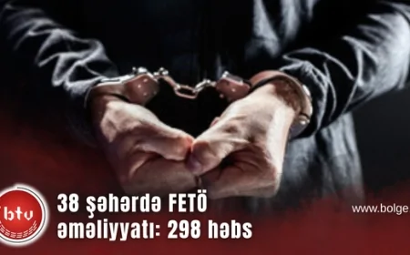 38 şəhərdə FETÖ əməliyyatı: 298 həbs