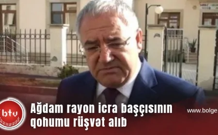 Ağdam rayon icra başçısının qohumu rüşvət alıb