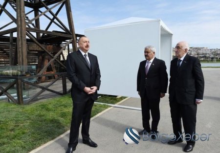 İlham Əliyev dünyanın ilk neft quyusuna baxdı - FOTOLAR
